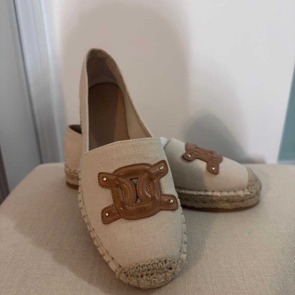 ALDO Women's Canvas Espadrilles with Tan Accents